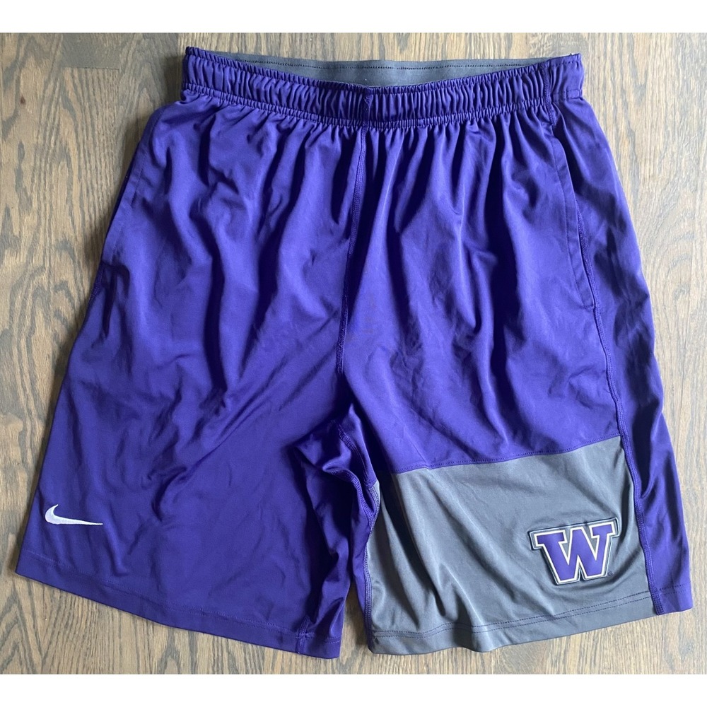 Washington Huskies Nike Dri Fit Shorts Size Large Pockets Men